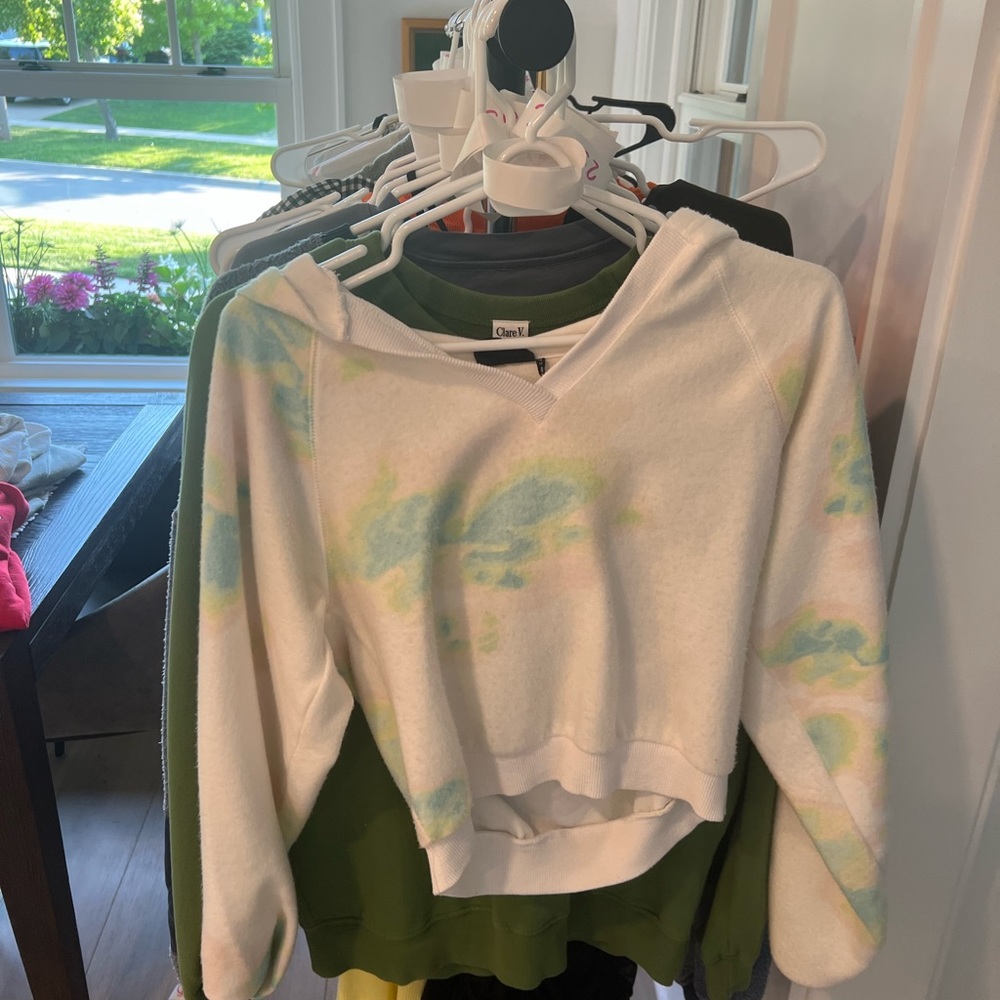 Urban outfitters tie dye cropped hoodie